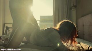 Passionate Cowgirl Fuck and Very Powerful Orgasm of a Beautiful Blonde