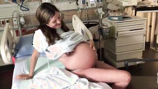 Preggo wife offering her pussy before giving birth