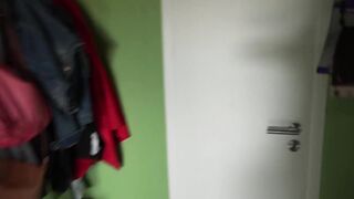 2x Facial, 2x Creampie! German blonde fucked by neighbour