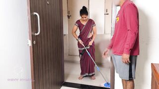 Komal was mopping her broom when a landlord lured her