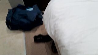 Behind The Scene 100% real unedited wife fucked bareback by husband and friend.