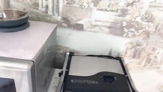 Added Viagra to the tea, and aroused the courier, fucked