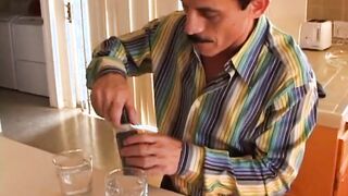 Double Penetration and Cumshot in Mouth for Wonderful Redhead Teen