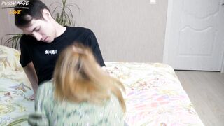 A Date with a Classmate in a Dress and Stockings Ended with Passionate Sex with her Narrow Pussy