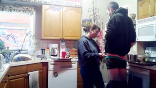 Fucking My Friends Wife - Milf Gets Fucked by Toy Boy on Kitchen Counter