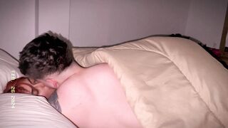 Young couple in love making love in the middle of the night - REAL HOMEMADE SEX