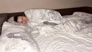 We went to bed, she whispered to me to fuck her and kiss me.