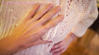 Pregnant girl decorates a Christmas tree and gets creampie