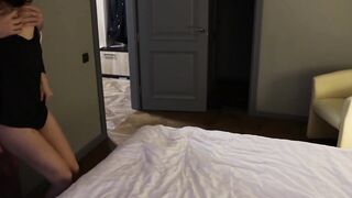 Cuckold husband eats wifes lovers cum from her vagina