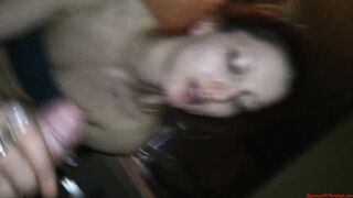 Neighbor fucked petite wife and cum in her mouth (real home video)