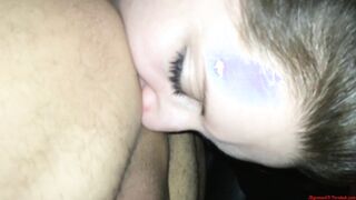 Neighbor fucked petite wife and cum in her mouth (real home video)