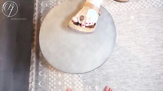 BIRKENSTOCKS feet WORSHIP, toe sucking, feet eating, feet fucking cum shot
